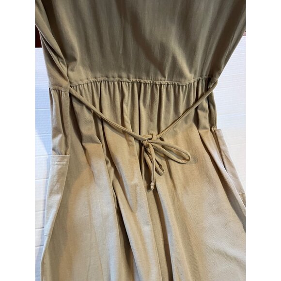 RARE! NWT- vintage Bobbie Brooks S  tan Maxi Dress  Giraffe & Leopard Print S/S - Picture 7 of 13